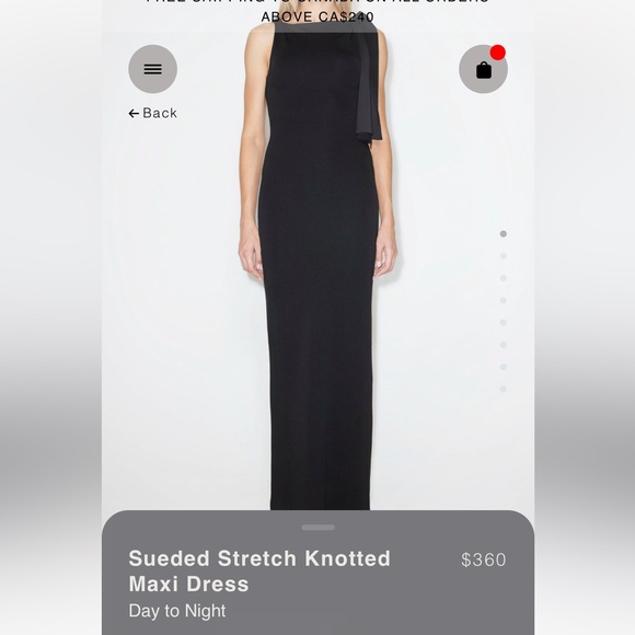 Khy - Black Sueded Stretch Knotted Maxi Dress - Picture 2 of 2